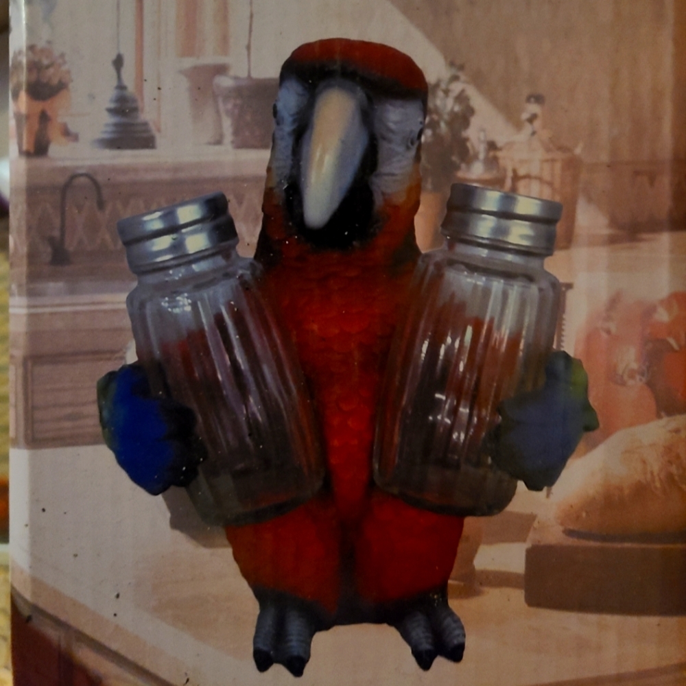 Salt and pepper shaker with holder